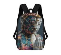 sinyumoney 17inch Kintsugi Art Healing Cracks with Gold Kids School Backpack 3D Printed Fashion School Bag Casual School Bag for Boys Elementary And Middle School Students