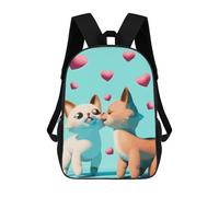 sinyumoney 17inch Kissing My Love Kids School Backpack 3D Printed Fashion School Bag Casual School Bag for Boys Elementary And Middle School Students