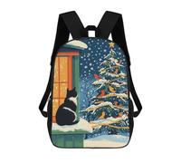 sinyumoney 17inch School Backpack for Girls A Scene of Holiday Bliss Backpack 3D Printed Boy School Backpack Casual Daypack Rucksack for Middle School Students