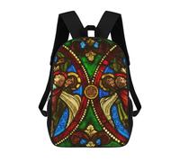 sinyumoney 17inch School Backpack for Girls Angels Swinging Censers Backpack 3D Printed Boy School Backpack Casual Daypack Rucksack for Middle School Students