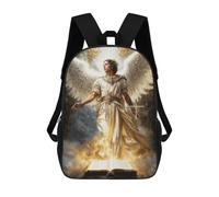 sinyumoney 17inch School Backpack for Girls Archangel Uriel The Light of God Backpack 3D Printed Boy School Backpack Casual Daypack Rucksack for Middle School Students