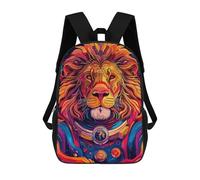 sinyumoney 17inch School Backpack for Girls Astronaut Space Lion Backpack 3D Printed Boy School Backpack Casual Daypack Rucksack for Middle School Students