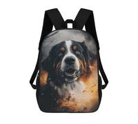 sinyumoney 17inch School Backpack for Girls Bernese Mountain Dog Art Print Backpack 3D Printed Boy School Backpack Casual Daypack Rucksack for Middle School Students