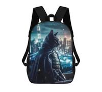 sinyumoney 17inch School Backpack for Girls Catman A Hero We Deserve Backpack 3D Printed Boy School Backpack Casual Daypack Rucksack for Middle School Students