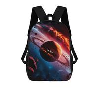 sinyumoney 17inch School Backpack for Girls Celestial Fury Backpack 3D Printed Boy School Backpack Casual Daypack Rucksack for Middle School Students