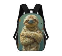 sinyumoney 17inch School Backpack for Girls Chill Vibes Backpack 3D Printed Boy School Backpack Casual Daypack Rucksack for Middle School Students