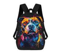 sinyumoney 17inch School Backpack for Girls Colorful Dog Portrait Art Print-24 Backpack 3D Printed Boy School Backpack Casual Daypack Rucksack for Middle School Students