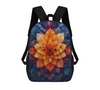 sinyumoney 17inch School Backpack for Girls Colorful Mandala Art Backpack 3D Printed Boy School Backpack Casual Daypack Rucksack for Middle School Students