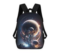 sinyumoney 17inch School Backpack for Girls Cosmic Frontier Backpack 3D Printed Boy School Backpack Casual Daypack Rucksack for Middle School Students