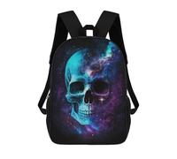 sinyumoney 17inch School Backpack for Girls Cosmic Skull Art Print-5 Backpack 3D Printed Boy School Backpack Casual Daypack Rucksack for Middle School Students