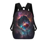 sinyumoney 17inch School Backpack for Girls Deep Space Nebula Backpack 3D Printed Boy School Backpack Casual Daypack Rucksack for Middle School Students