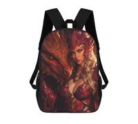 sinyumoney 17inch School Backpack for Girls Dragon Armor Fantasy Costume Backpack 3D Printed Boy School Backpack Casual Daypack Rucksack for Middle School Students