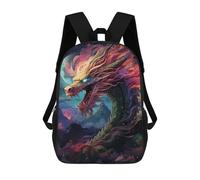 sinyumoney 17inch School Backpack for Girls Dragon Fantasy Artwork -7 Backpack 3D Printed Boy School Backpack Casual Daypack Rucksack for Middle School Students