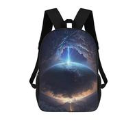 sinyumoney 17inch School Backpack for Girls Earth's Core Eruption Backpack 3D Printed Boy School Backpack Casual Daypack Rucksack for Middle School Students