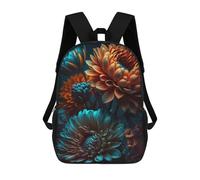 sinyumoney 17inch School Backpack for Girls Flower 1 Backpack 3D Printed Boy School Backpack Casual Daypack Rucksack for Middle School Students