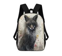 sinyumoney 17inch School Backpack for Girls Foxs Stare Backpack 3D Printed Boy School Backpack Casual Daypack Rucksack for Middle School Students