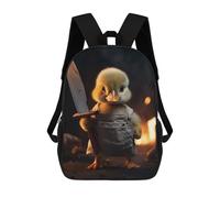 sinyumoney 17inch School Backpack for Girls Funny Butcher Killer Duck Backpack 3D Printed Boy School Backpack Casual Daypack Rucksack for Middle School Students