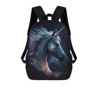 sinyumoney 17inch School Backpack for Girls Galactic Unicorn Fantasy Art -7 Backpack 3D Printed Boy School Backpack Casual Daypack Rucksack for Middle School Students