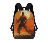 sinyumoney 17inch School Backpack for Girls Graceful Karate Art Backpack 3D Printed Boy School Backpack Casual Daypack Rucksack for Middle School Students