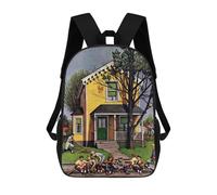 sinyumoney 17inch School Backpack for Girls In The Backyard Backpack 3D Printed Boy School Backpack Casual Daypack Rucksack for Middle School Students