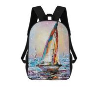 sinyumoney 17inch School Backpack for Girls In The Wind Backpack 3D Printed Boy School Backpack Casual Daypack Rucksack for Middle School Students