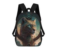 sinyumoney 17inch School Backpack for Girls Leopard Cheetah Jaguars Backpack 3D Printed Boy School Backpack Casual Daypack Rucksack for Middle School Students