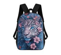 sinyumoney 17inch School Backpack for Girls Leopard in Bloom Backpack 3D Printed Boy School Backpack Casual Daypack Rucksack for Middle School Students