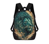 sinyumoney 17inch School Backpack for Girls Lion Fantasyland Backpack 3D Printed Boy School Backpack Casual Daypack Rucksack for Middle School Students