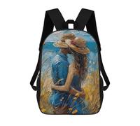 sinyumoney 17inch School Backpack for Girls Love at The Beach Backpack 3D Printed Boy School Backpack Casual Daypack Rucksack for Middle School Students