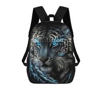 sinyumoney 17inch School Backpack for Girls Magic Frost Tiger Backpack 3D Printed Boy School Backpack Casual Daypack Rucksack for Middle School Students