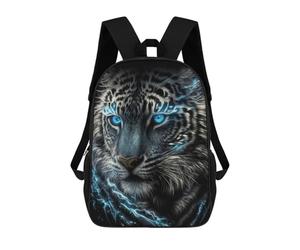 sinyumoney 17inch School Backpack for Girls Magic Frost Tiger Backpack 3D Printed Boy School Backpack Casual Daypack Rucksack for Middle School Students