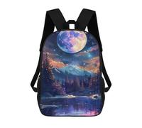 sinyumoney 17inch School Backpack for Girls Magical Night Sky Landscape -1 Backpack 3D Printed Boy School Backpack Casual Daypack Rucksack for Middle School Students