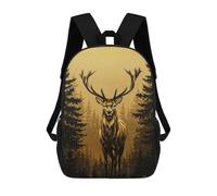 sinyumoney 17inch School Backpack for Girls Majestic Deer in Forest Backpack 3D Printed Boy School Backpack Casual Daypack Rucksack for Middle School Students