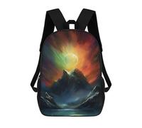 sinyumoney 17inch School Backpack for Girls Mountain Majesty Sunset Backpack 3D Printed Boy School Backpack Casual Daypack Rucksack for Middle School Students