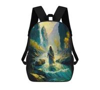 sinyumoney 17inch School Backpack for Girls Nature of Jesus Backpack 3D Printed Boy School Backpack Casual Daypack Rucksack for Middle School Students