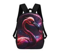sinyumoney 17inch School Backpack for Girls Paint Flamingos Backpack 3D Printed Boy School Backpack Casual Daypack Rucksack for Middle School Students