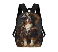 sinyumoney 17inch School Backpack for Girls Pirate Dog Treasure Chest-61 Backpack 3D Printed Boy School Backpack Casual Daypack Rucksack for Middle School Students