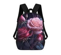 sinyumoney 17inch School Backpack for Girls Raindrops on Roses Backpack 3D Printed Boy School Backpack Casual Daypack Rucksack for Middle School Students