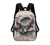 sinyumoney 17inch School Backpack for Girls Snake Backpack 3D Printed Boy School Backpack Casual Daypack Rucksack for Middle School Students