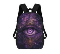 sinyumoney 17inch School Backpack for Girls The All Seeing Eye Backpack 3D Printed Boy School Backpack Casual Daypack Rucksack for Middle School Students