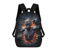 sinyumoney 17inch School Backpack for Girls Torture Soul Backpack 3D Printed Boy School Backpack Casual Daypack Rucksack for Middle School Students