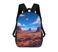 sinyumoney 17inch School Backpack for Girls Utah Nature Pixel Art Backpack 3D Printed Boy School Backpack Casual Daypack Rucksack for Middle School Students