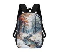 sinyumoney 17inch School Backpack for Girls Winters Whisper Backpack 3D Printed Boy School Backpack Casual Daypack Rucksack for Middle School Students