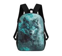 sinyumoney 17inch School Backpack for Girls Wolf Spirit Art Print-16 Backpack 3D Printed Boy School Backpack Casual Daypack Rucksack for Middle School Students