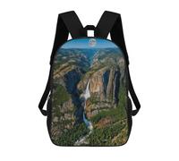 sinyumoney 17inch School Backpack for Girls Yosemite Valley Moonrise Backpack 3D Printed Boy School Backpack Casual Daypack Rucksack for Middle School Students