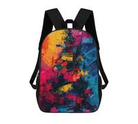sinyumoney 17inch School Student Backpack Abstract Oil Painting Children's Backpacks Children's School Backpack 3D Printed Travel Rucksacks Boy School Bag