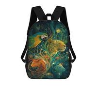 sinyumoney 17inch School Student Backpack Amazonian Wildlife Symphony Children's Backpacks Children's School Backpack 3D Printed Travel Rucksacks Boy School Bag