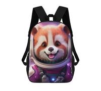 sinyumoney 17inch School Student Backpack Astronaut Baby Red Panda Children's Backpacks Children's School Backpack 3D Printed Travel Rucksacks Boy School Bag
