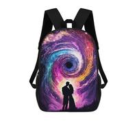 sinyumoney 17inch School Student Backpack Black Hole Romance Children's Backpacks Children's School Backpack 3D Printed Travel Rucksacks Boy School Bag