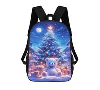sinyumoney 17inch School Student Backpack Christmas Night Wonderland-1 Children's Backpacks Children's School Backpack 3D Printed Travel Rucksacks Boy School Bag